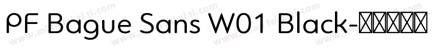 PF Bague Sans W01 Black字体转换